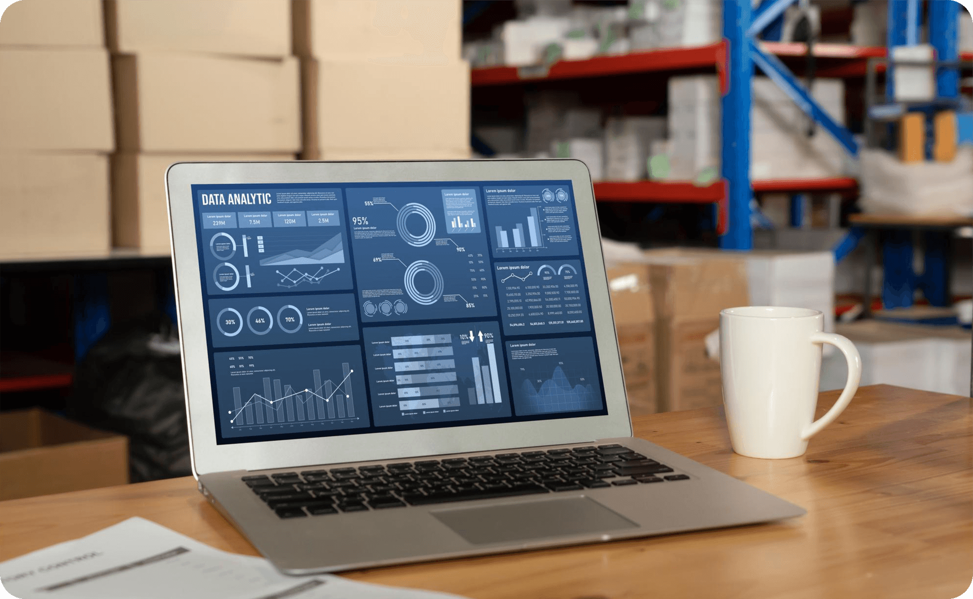 Customs brokerage operations dashboard in a logistics environment